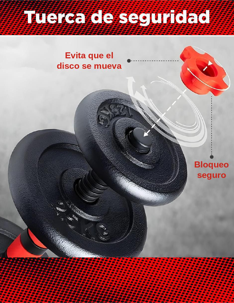 Set mancuernas de peso variable 25 kg 18 piezas 2