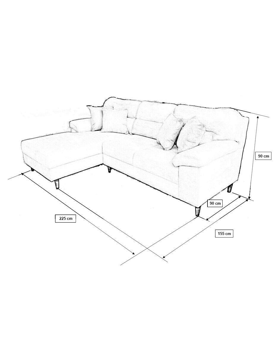 Sala modular izquierda roma gris mod izq galo furniture de tela