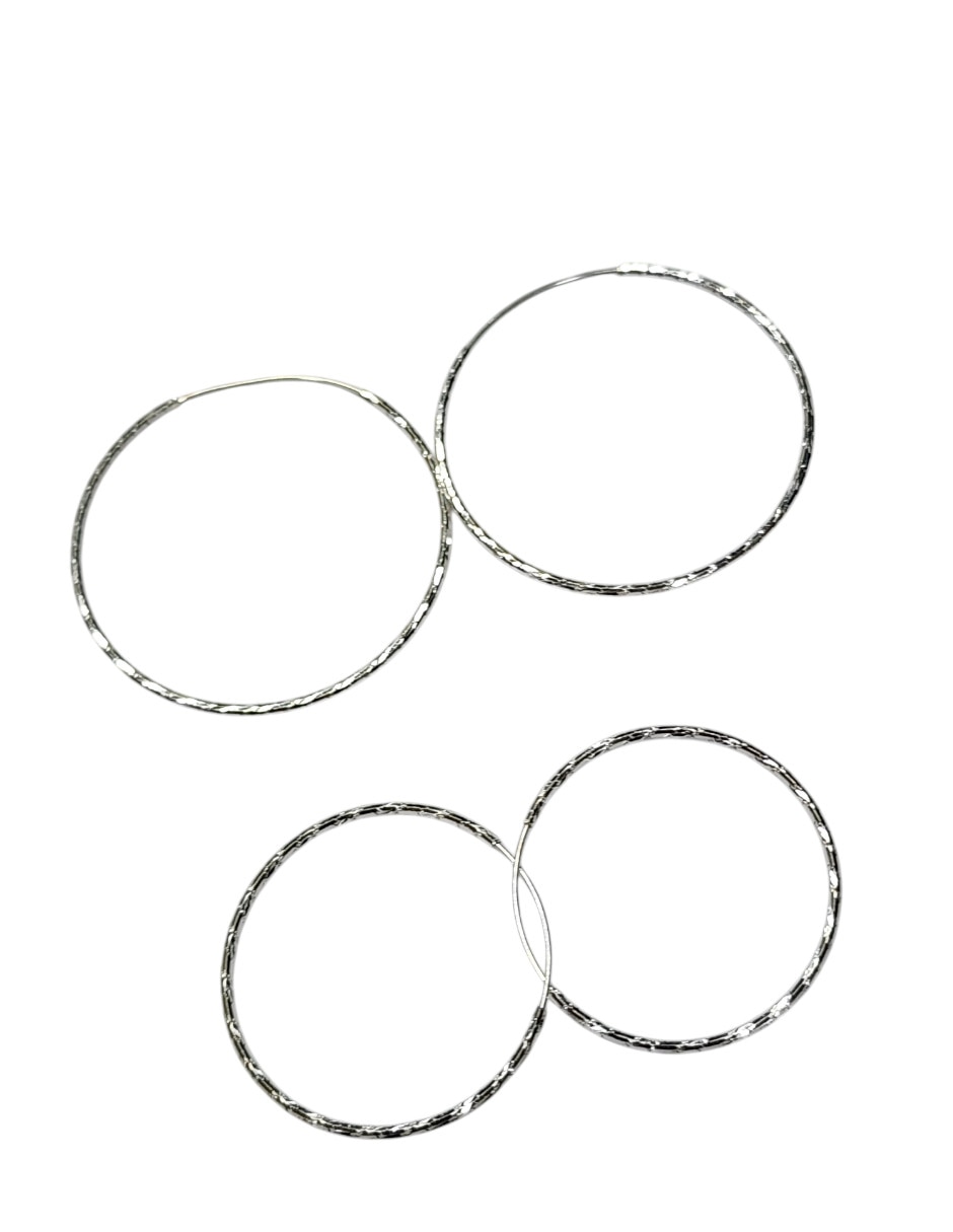 Set de arracadas Clasica de plata p 925 con acabado brillante