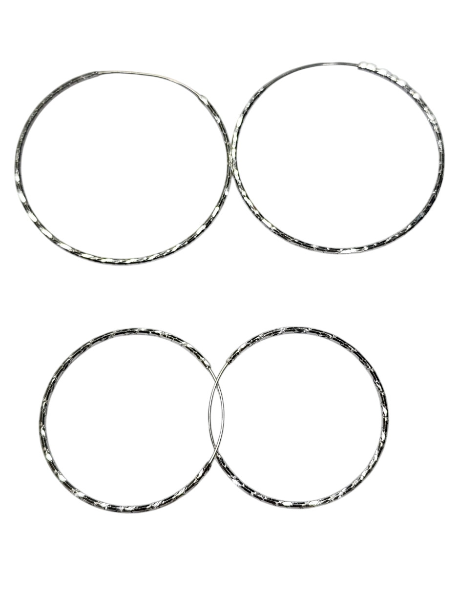 Set de arracadas Clasica de plata p 925 con acabado brillante 1