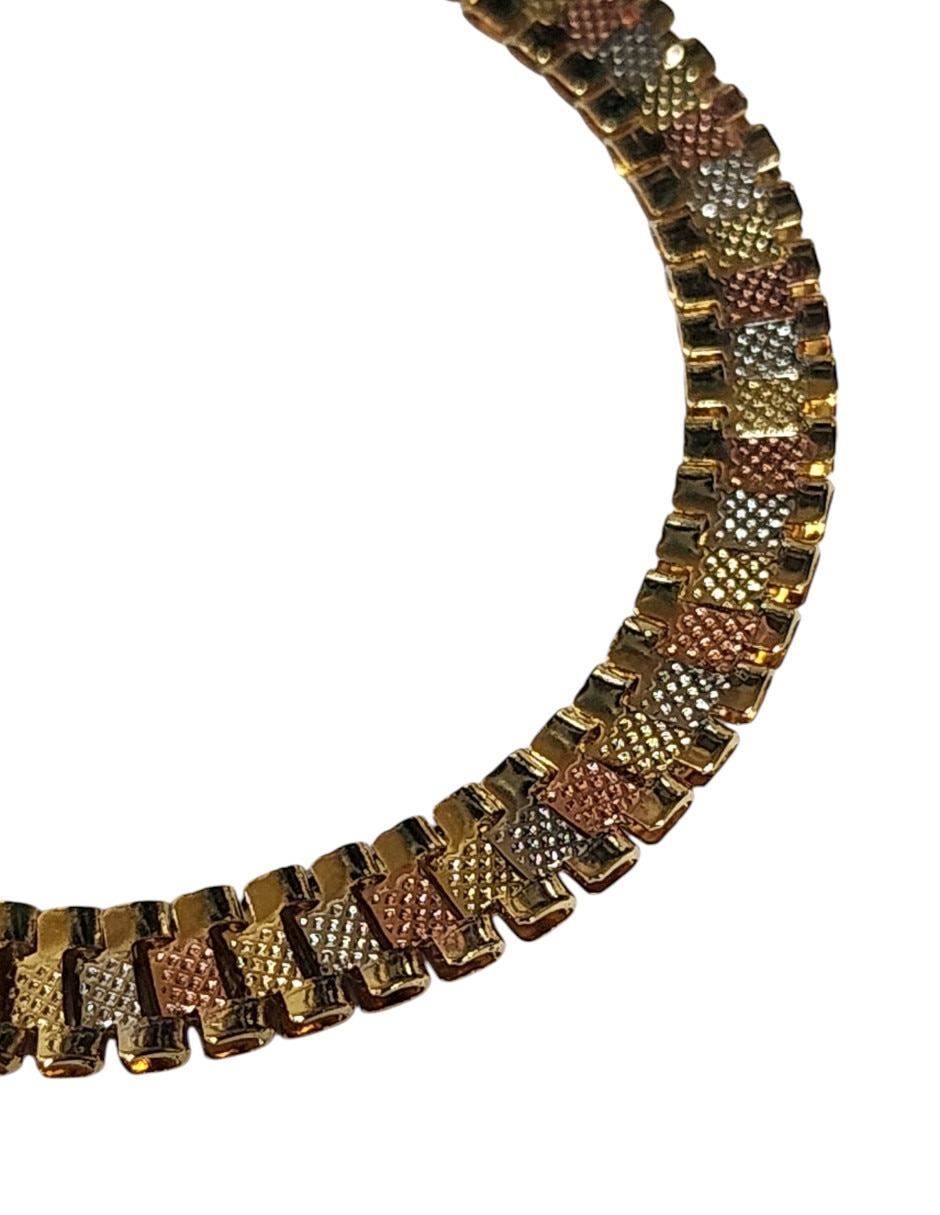 Pulsera de oro laminado 14 k con acabado brillante Pulsera de oro laminado 14 k con acabado brillante