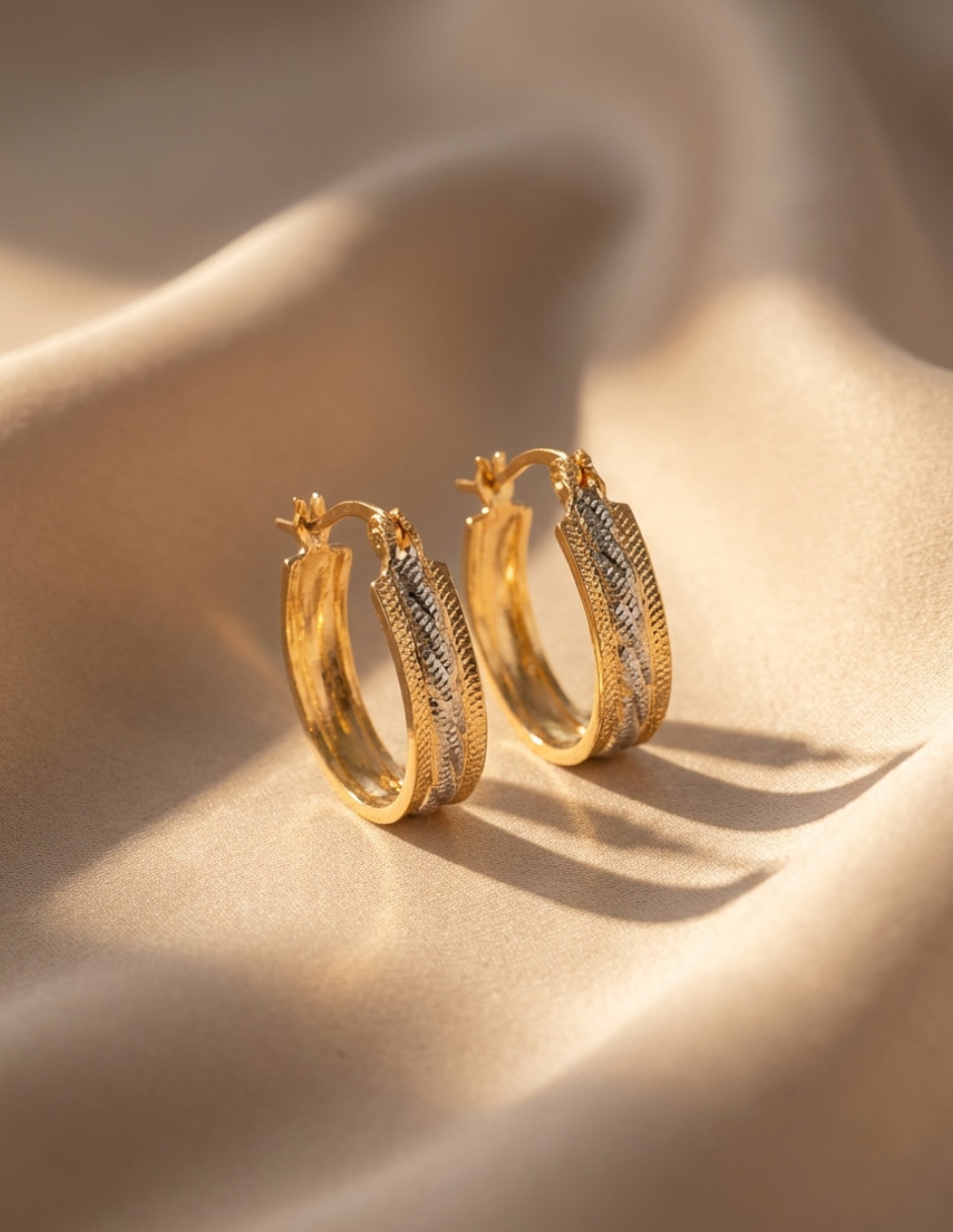 Arracadas de gota Generica de oro laminado 18 K