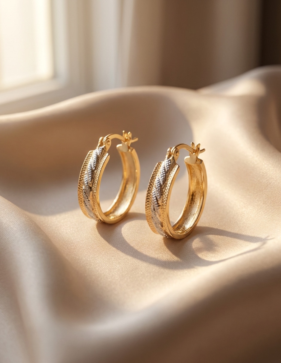 Arracadas de gota Generica de oro laminado 18 K