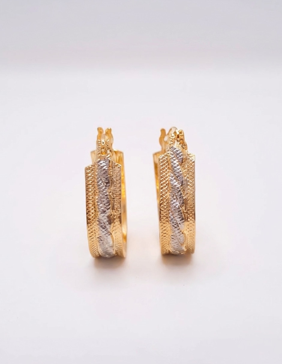 Arracadas de gota Generica de oro laminado 18 K
