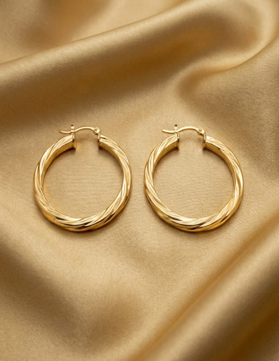 Arracadas GENERICA oro laminado 18 K