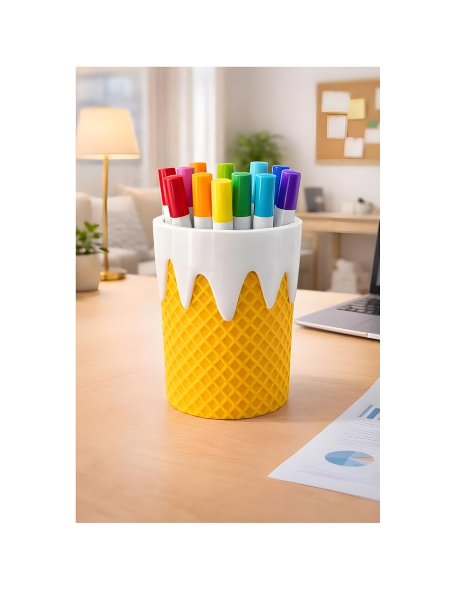 Porta lapiceros 3D de Plástico