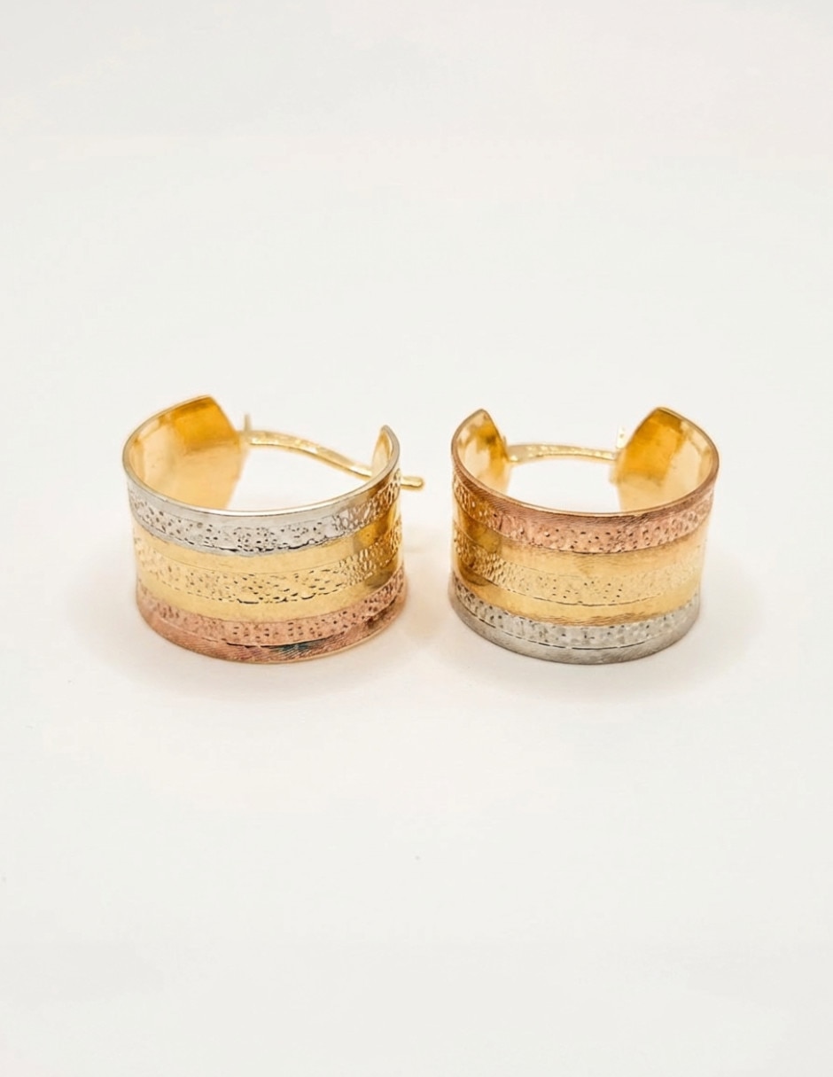 Huggies circular de oro laminado 18 K