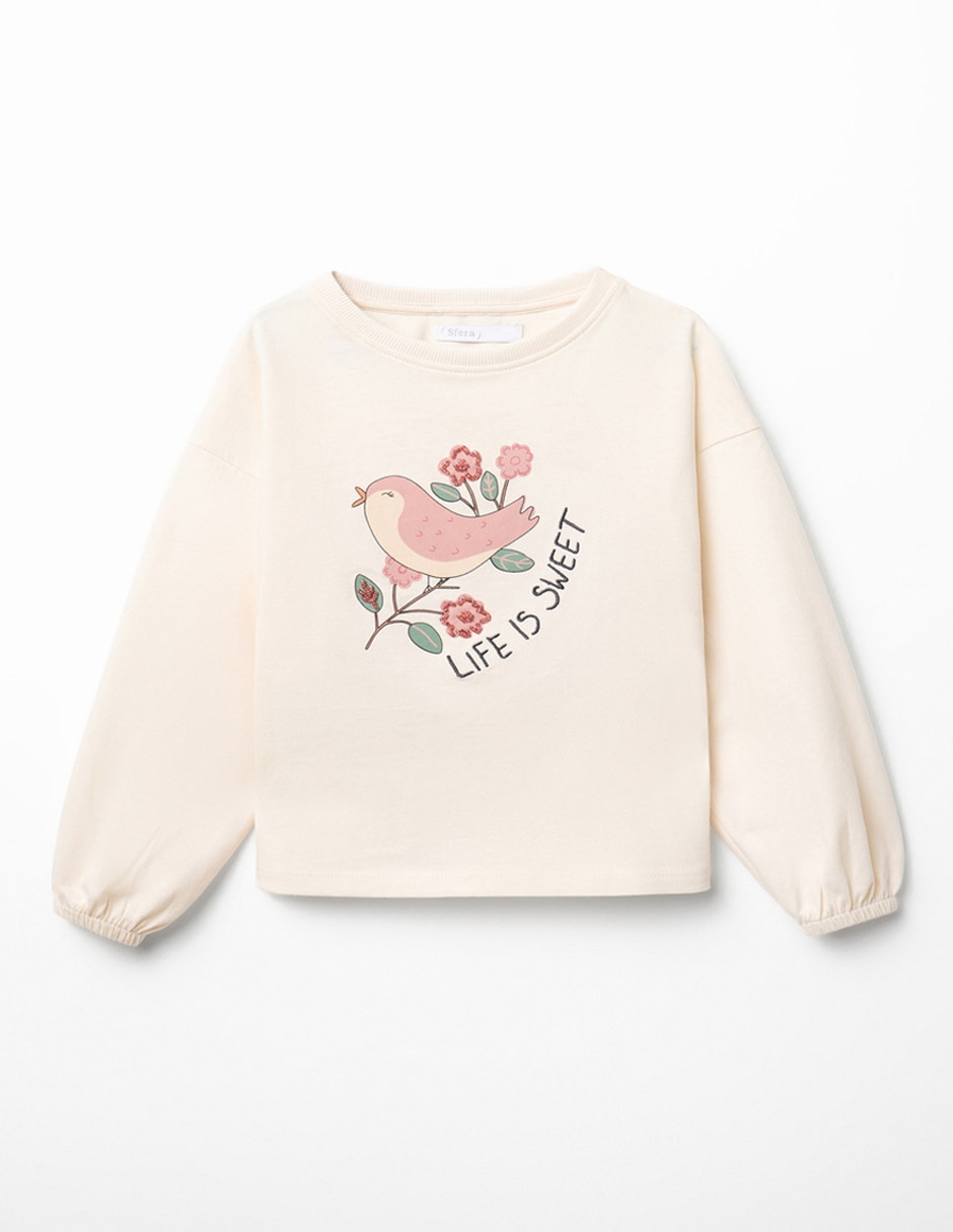 Playera manga larga para niña Playera manga larga para niña