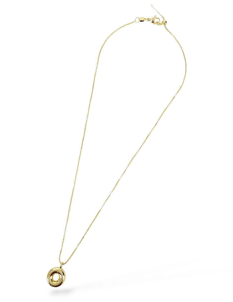 Collar con dije de letra o de oro laminado 18 k 5