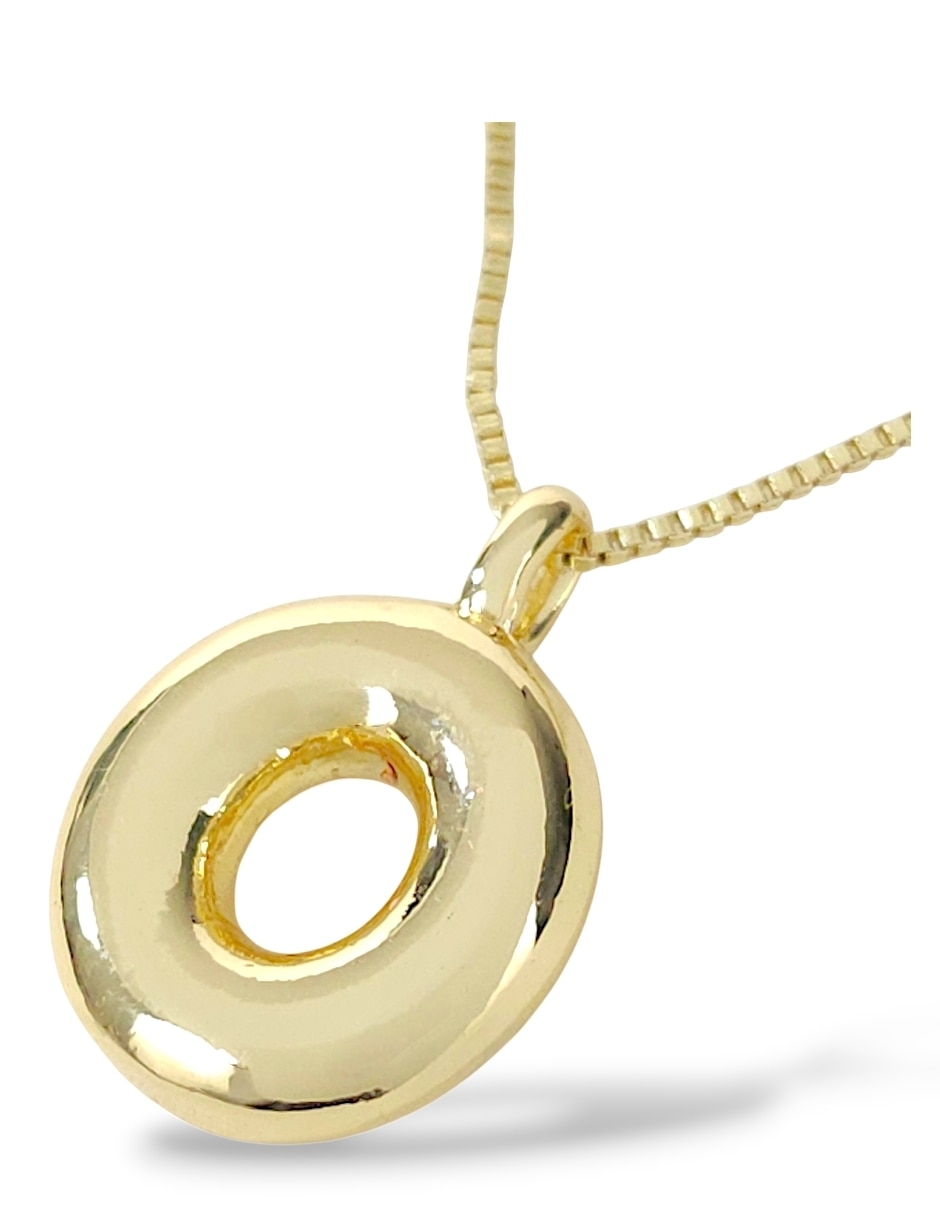 Collar con dije de letra o de oro laminado 18 k