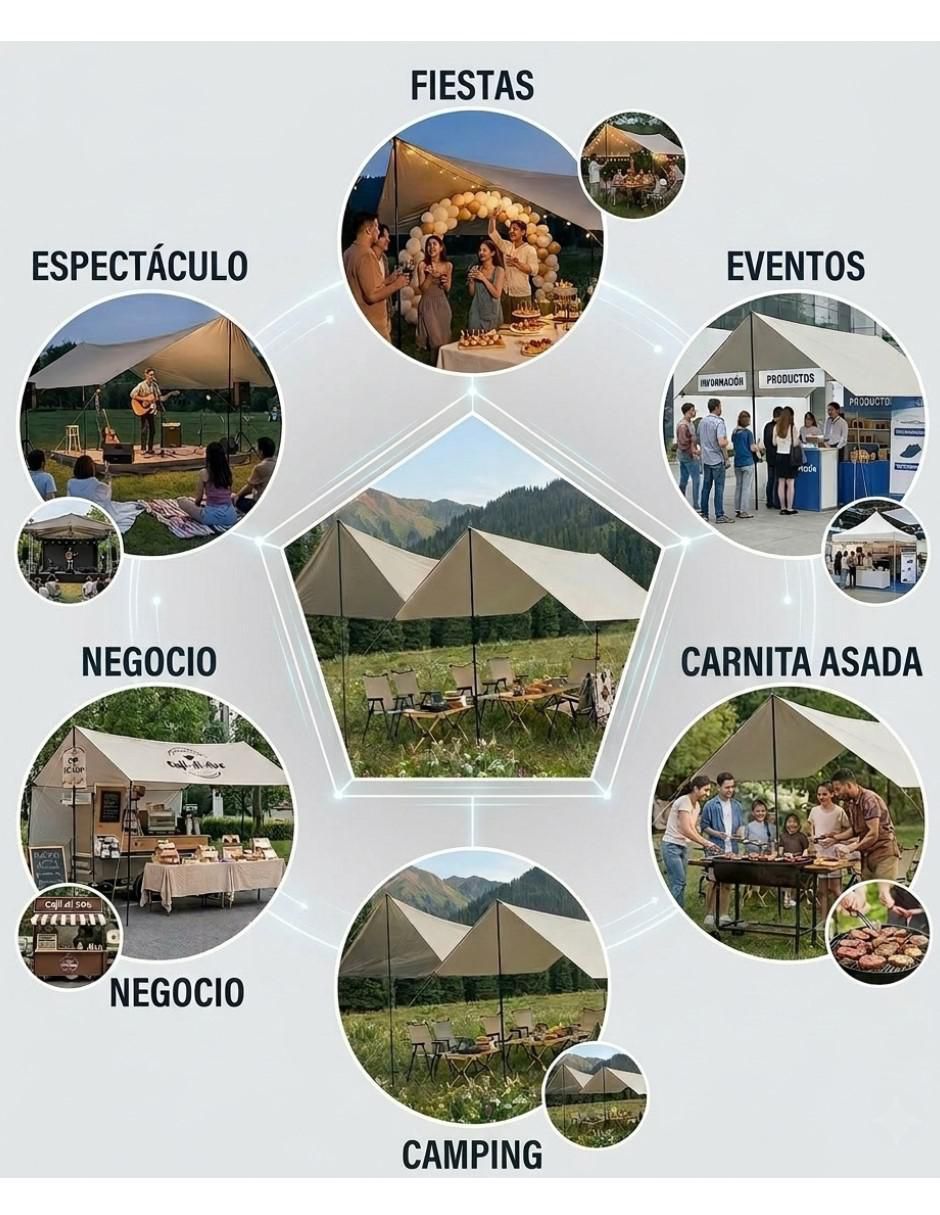 Carpa Cm-Top ancho 300 cm x largo 300 cm