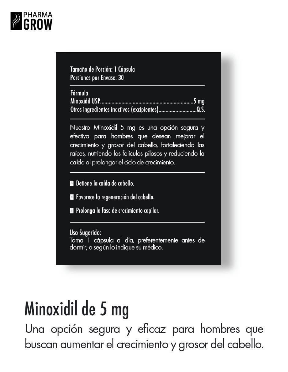 Minoxidil 5 mg de 30 cápsulas 2