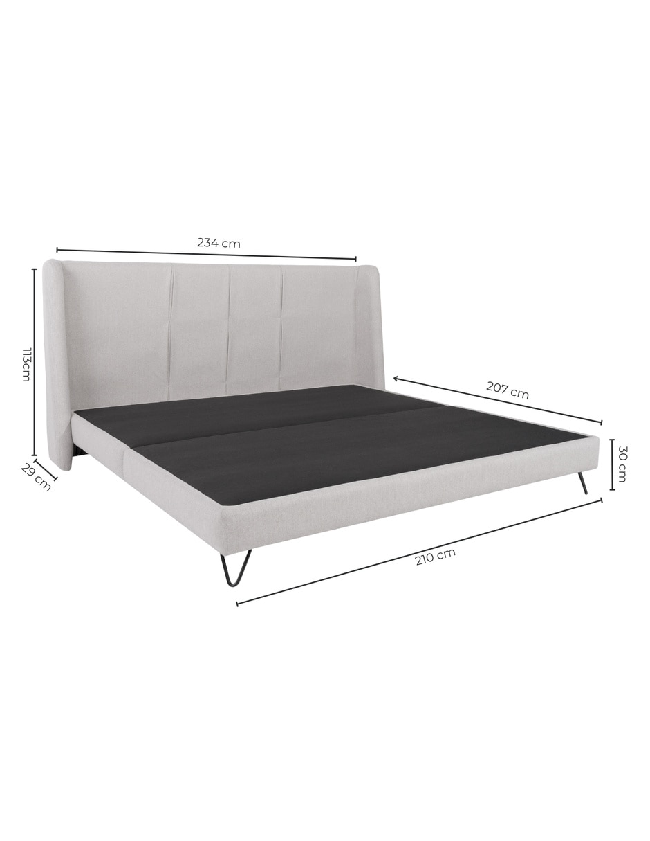 Cama Hampton de madera king size 2
