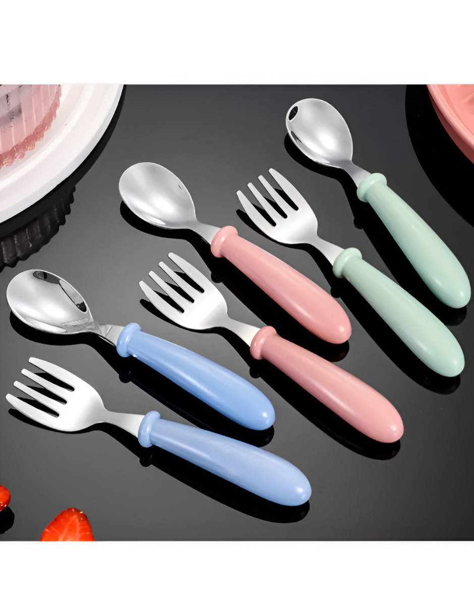 Set cubiertos infantil Xtellar de acero inoxidable 6 piezas