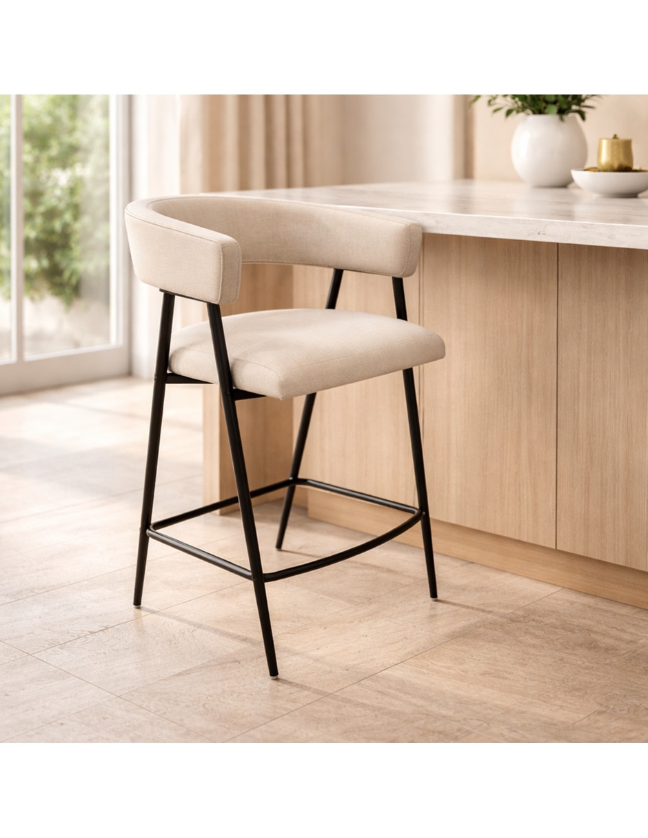 Banco alto Mayfield Sochic de acero inoxidable