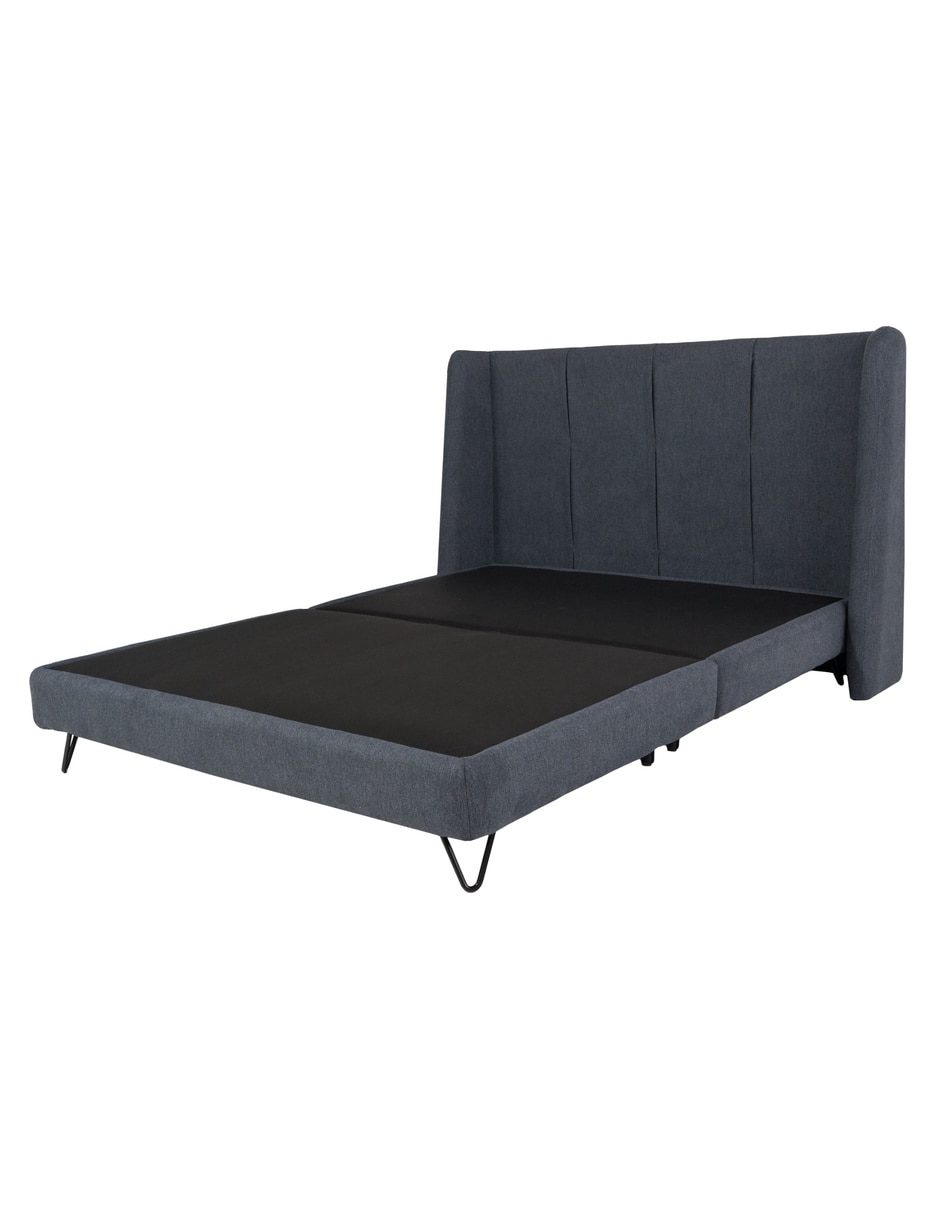 Cama Hampton de madera queen size 13