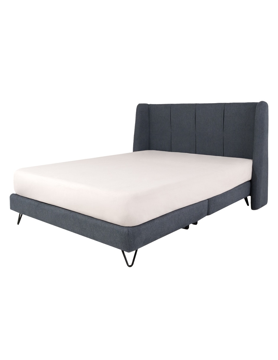 Cama Hampton de madera queen size 6