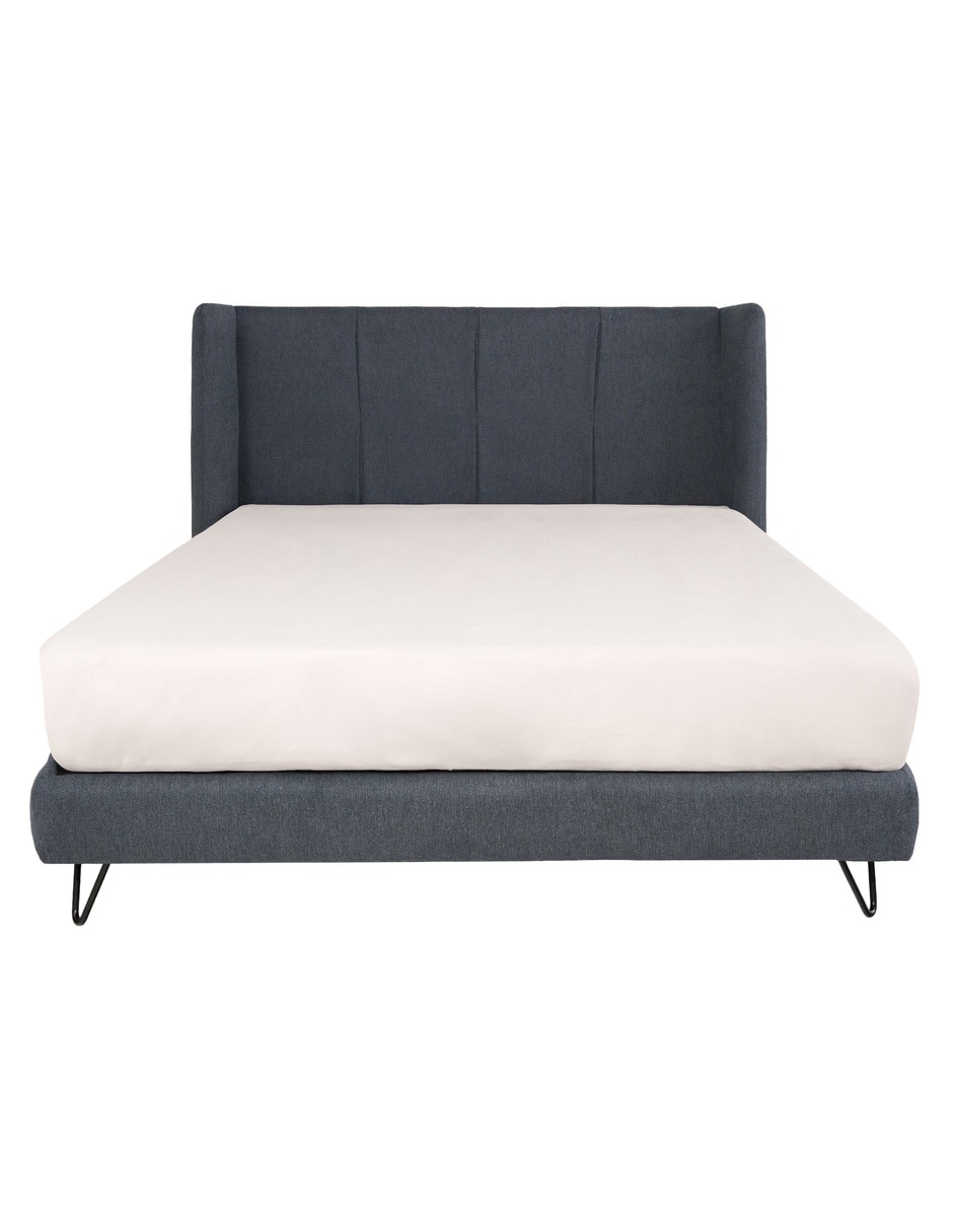 Cama Hampton de madera queen size 9