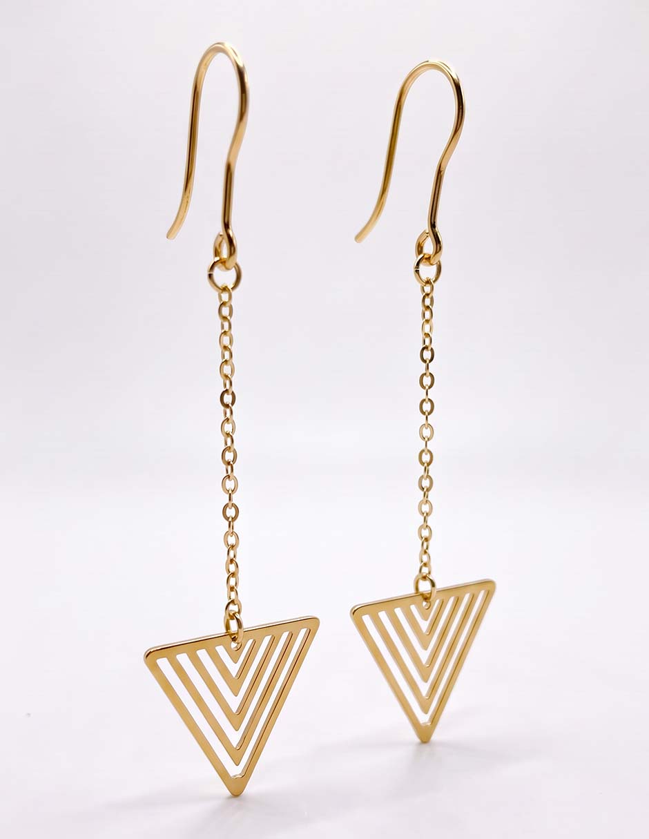 Aretes largos con acabado pulido 2