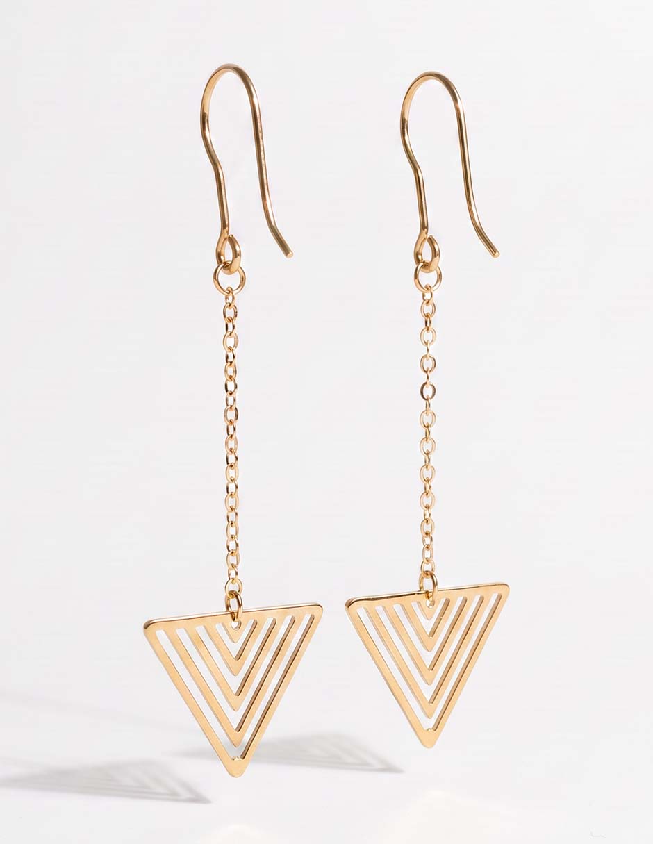 Aretes largos con acabado pulido 3