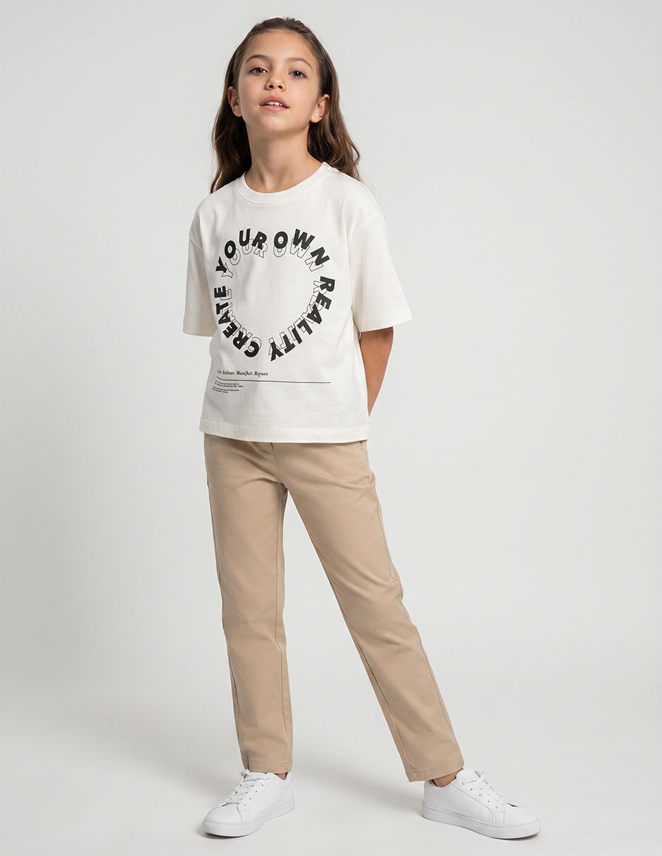 Playera manga corta para niña