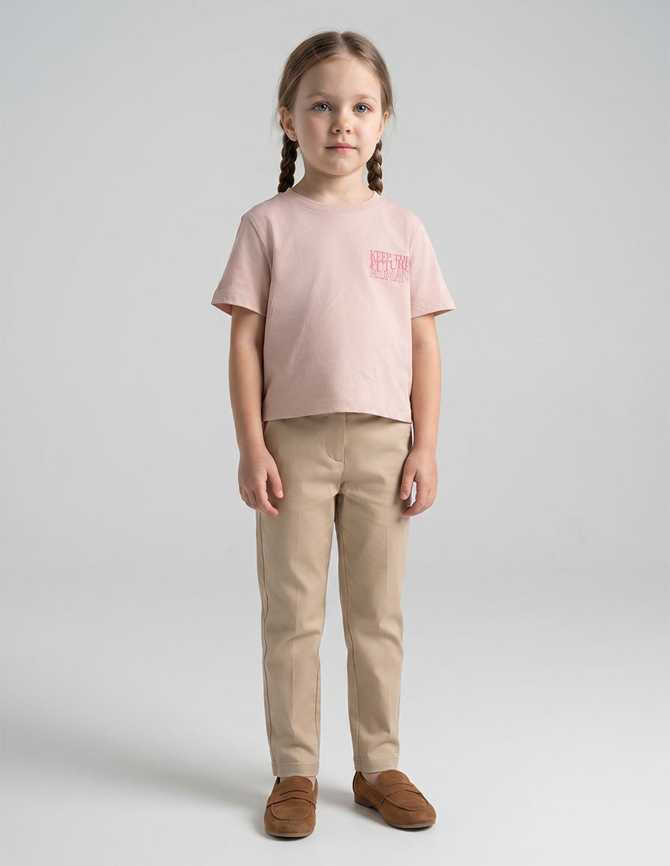 Playera manga corta para niña