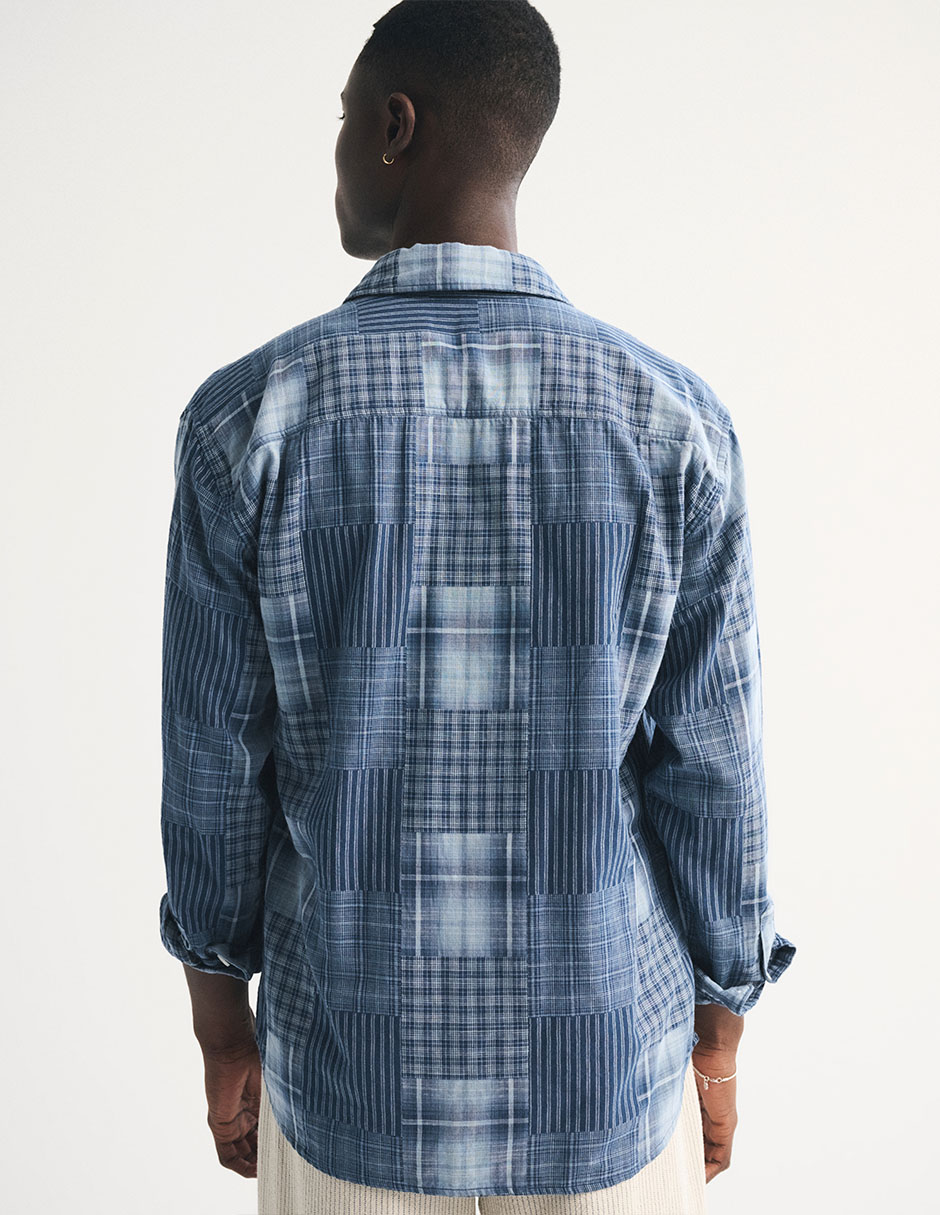 "camisa/sobrecamisa" casual "de" (si aplica) algodón "manga" larga "para hombre" 6