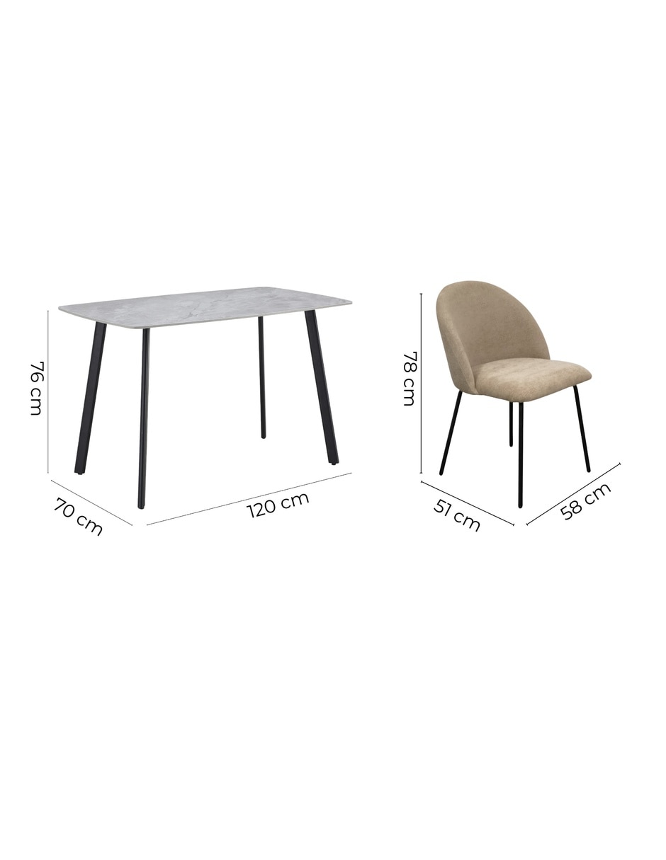 Comedor Nugen + Georgia Sochic para 4 personas