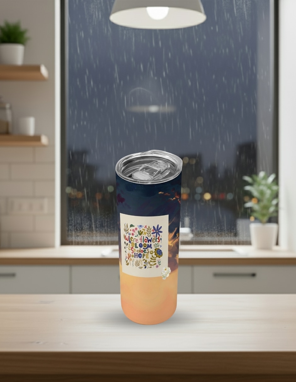 Termo Tink de acero inoxidable con tapa a presión 590 ml