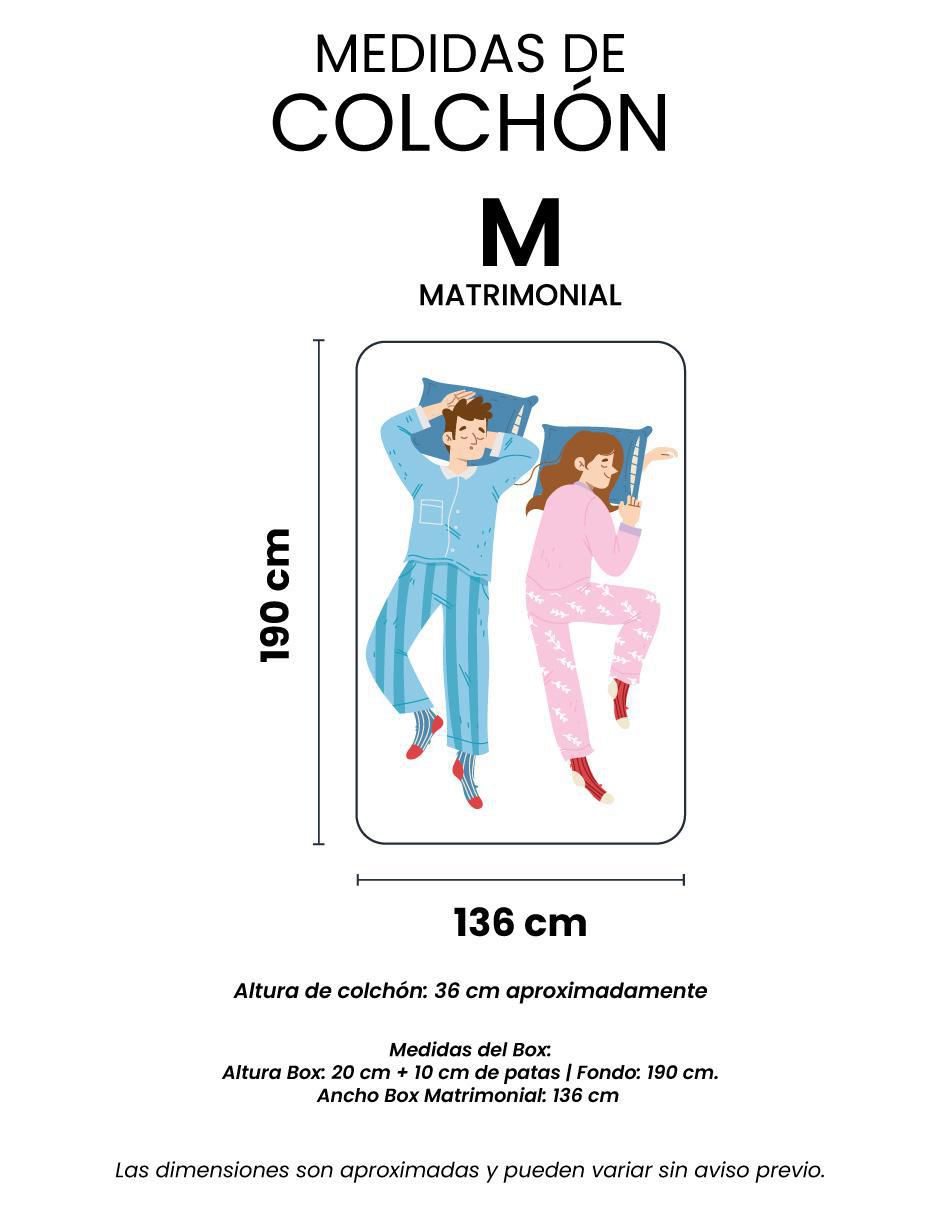Juego de colchón y box alaska box 10