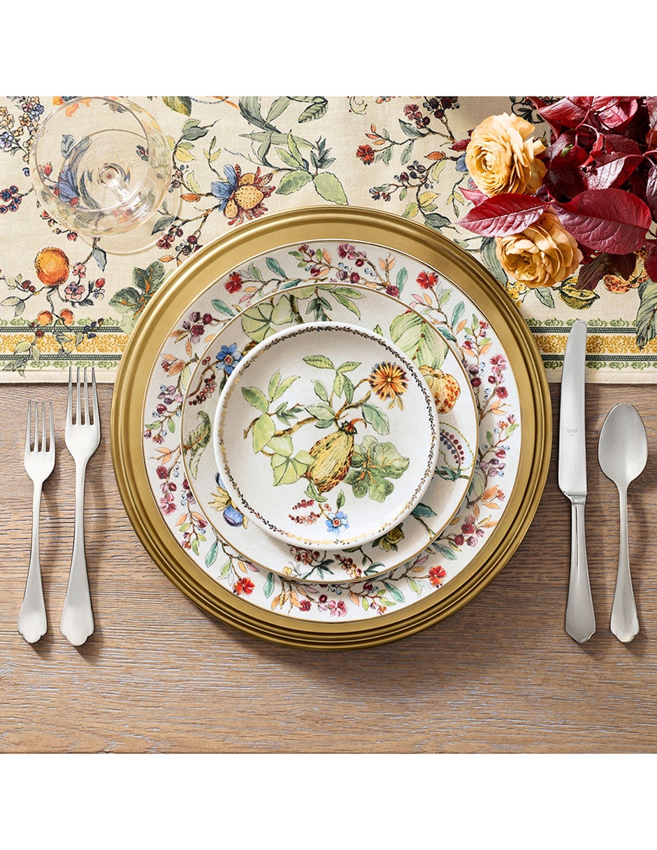 Set platos para aperitivos Wildwood Botanical de porcelana 4 piezas 2