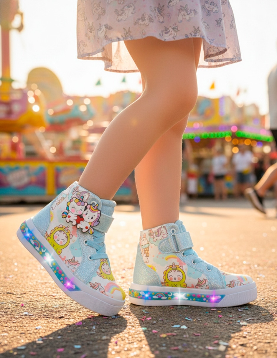 Tenis NINOS para Niña Fun Lights Unicornio