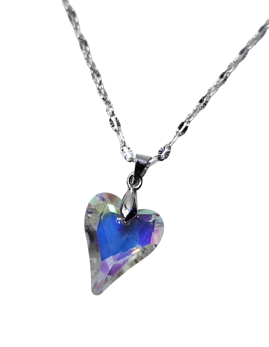 Collar con dije Corazón Limerence by Claudia Herrera Tornasol de Plata P 925