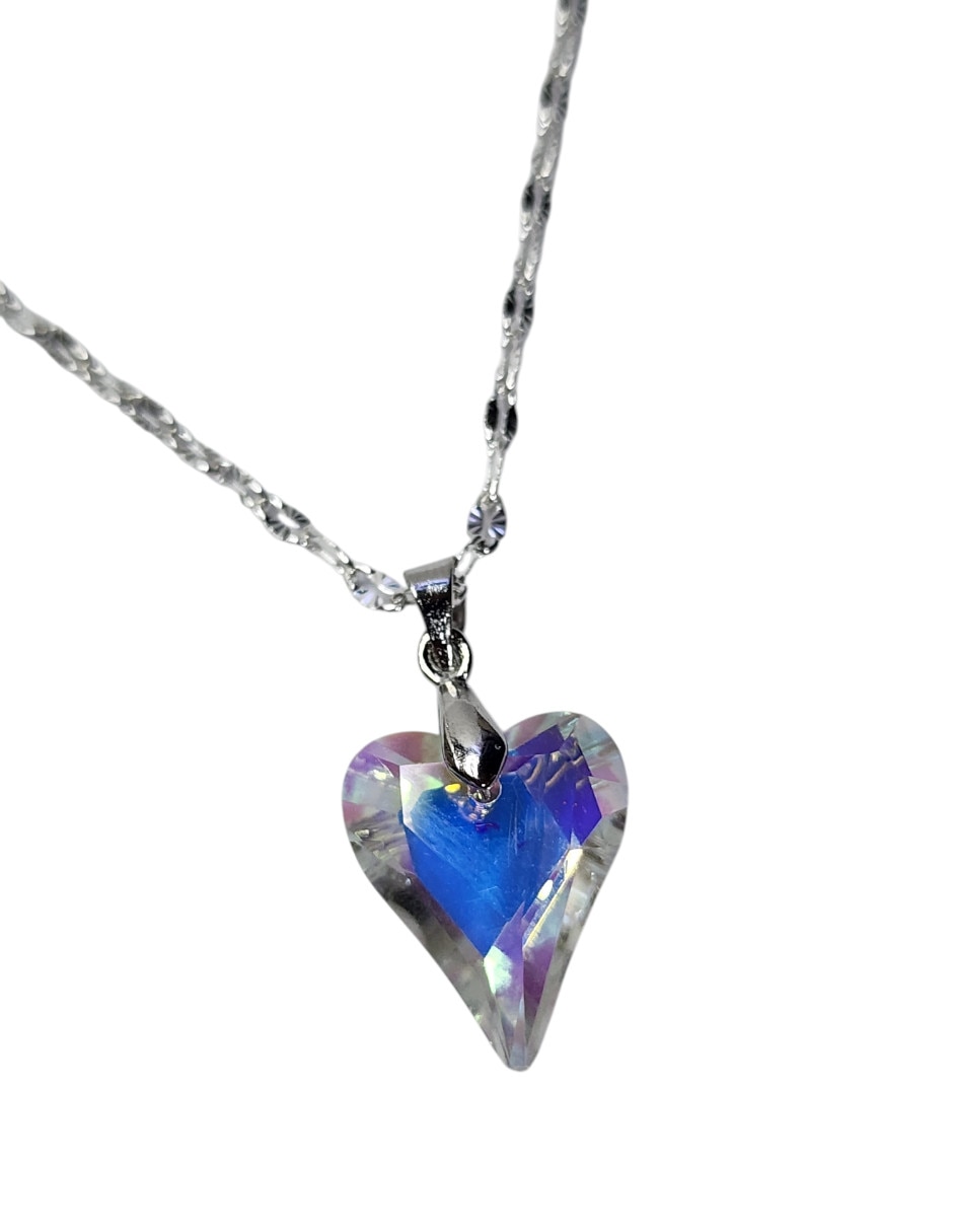 Collar con dije Corazón Limerence by Claudia Herrera Tornasol de Plata P 925