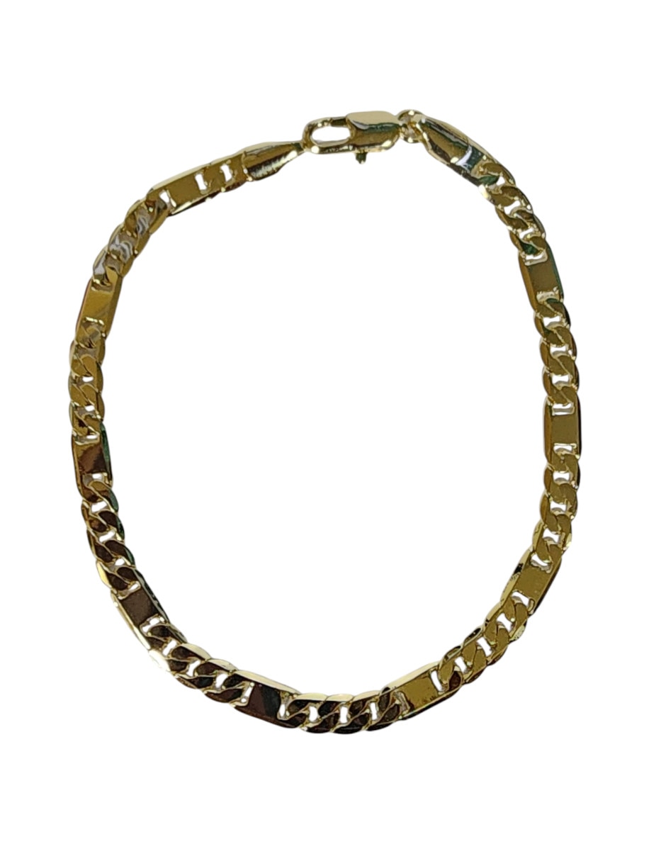 Pulsera de Oro laminado 14 K Clásica con acabado