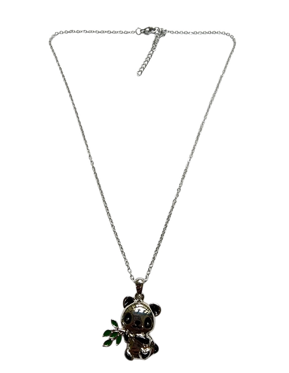 Collar con dije Panda Oso Limerence by Claudia Herrera Primavera Oro laminado 14 K