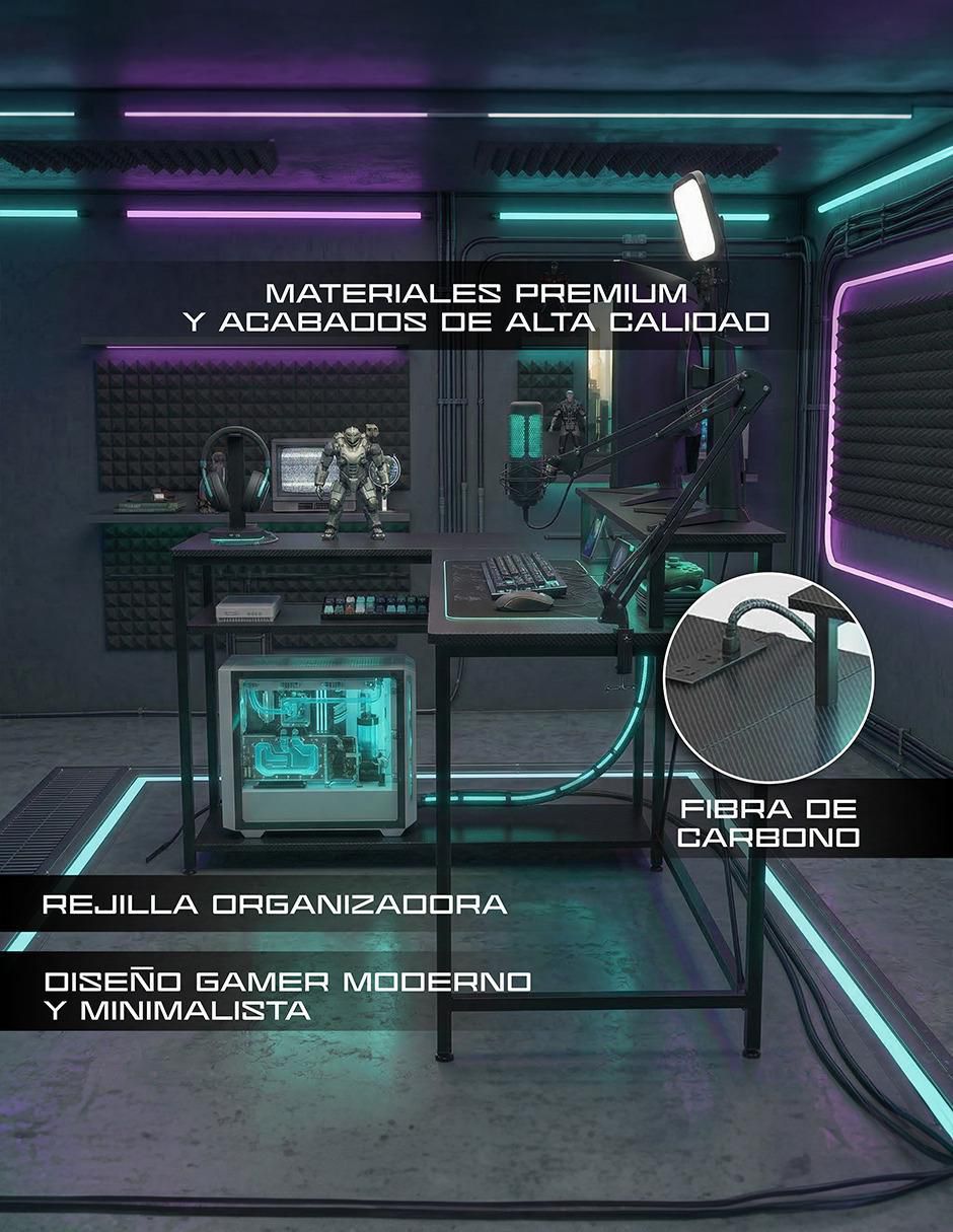 Escritorio armable gamer Z505 Instigo de MDF