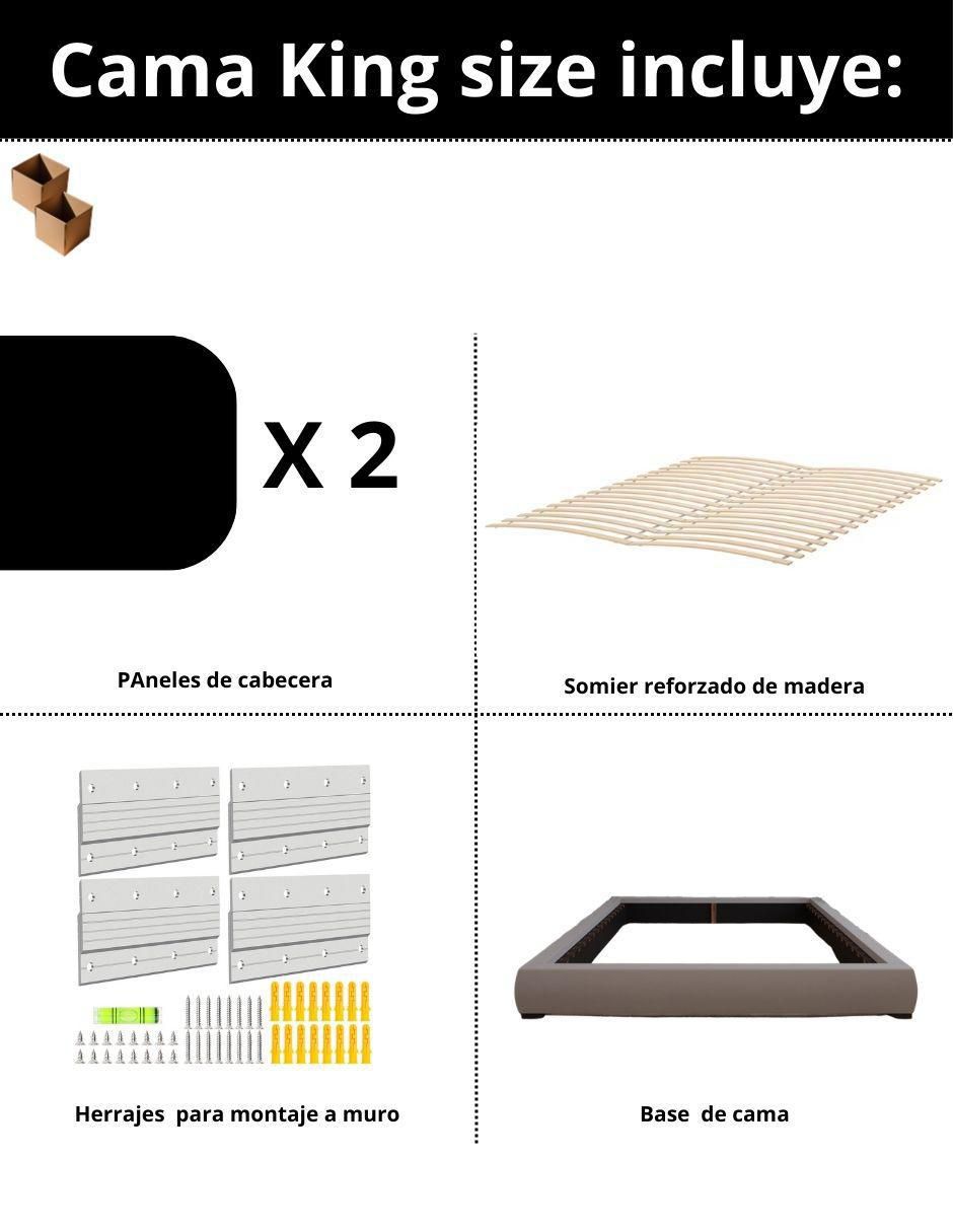 Cama Quiet Luxury Article Wall Furniture Paneling de tela