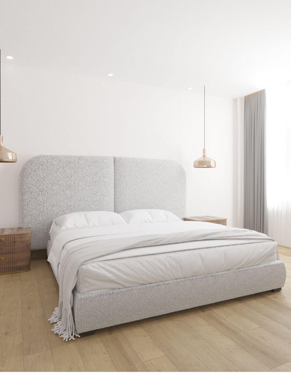 Cama Quiet Luxury Article Wall Furniture Paneling de tela