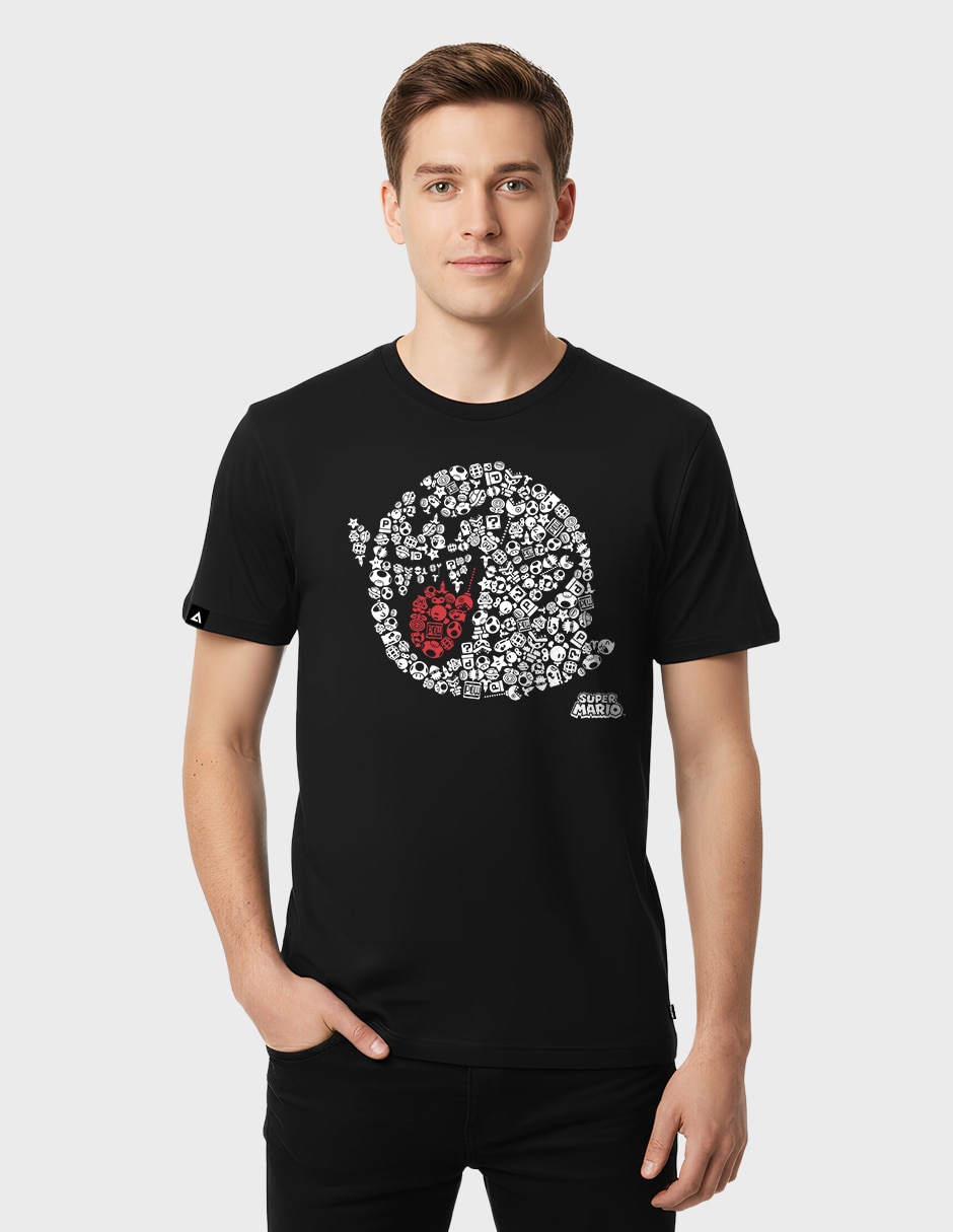 Playera mario bros cuello redondo para hombre
