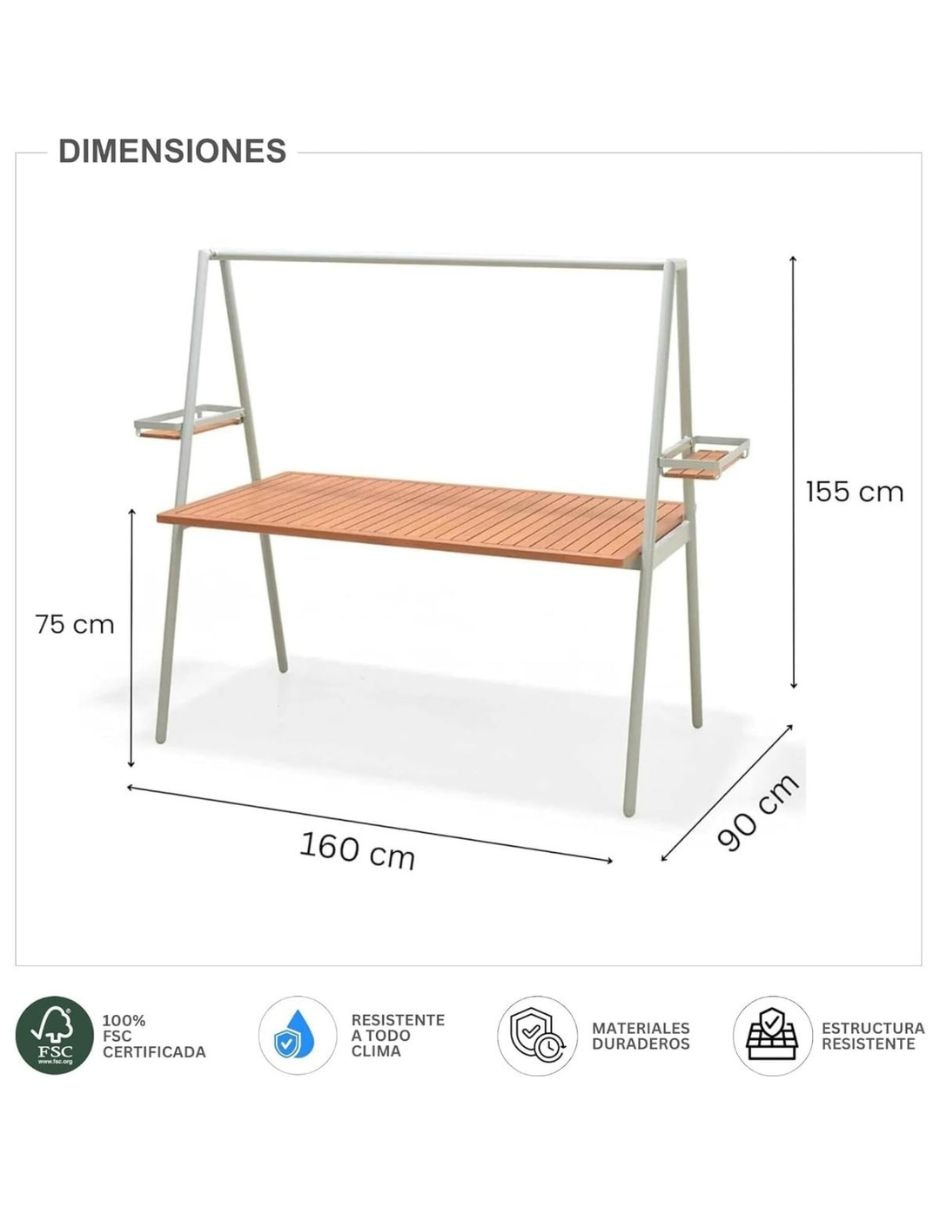 Comedor No aplica MIDTOWN CONCEPT para 4 personas de Acero y madera
