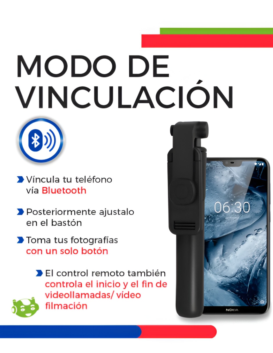 Tripie Xtellar de plástico y metal para celular