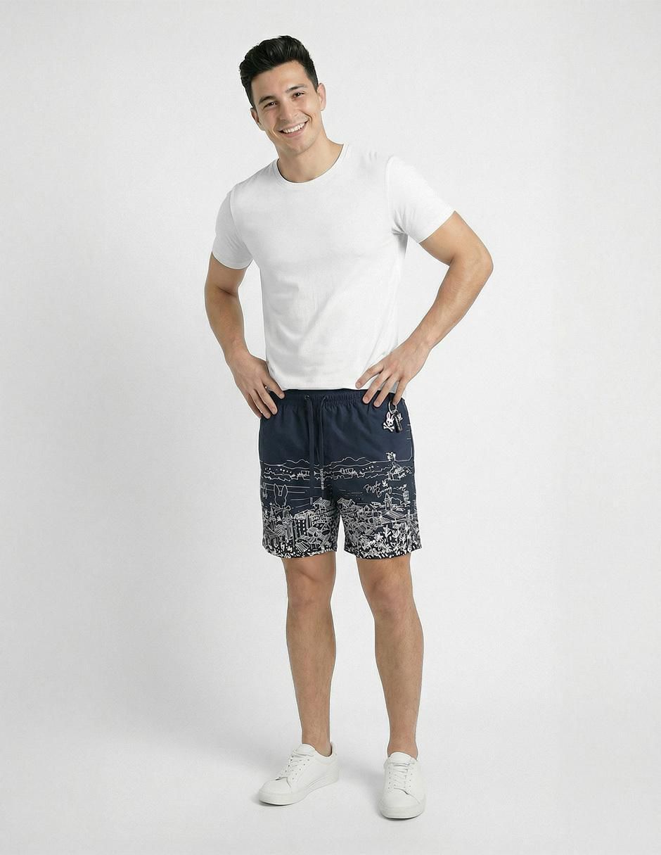 Traje de baño Psycho Bunny con bolsillos para hombre