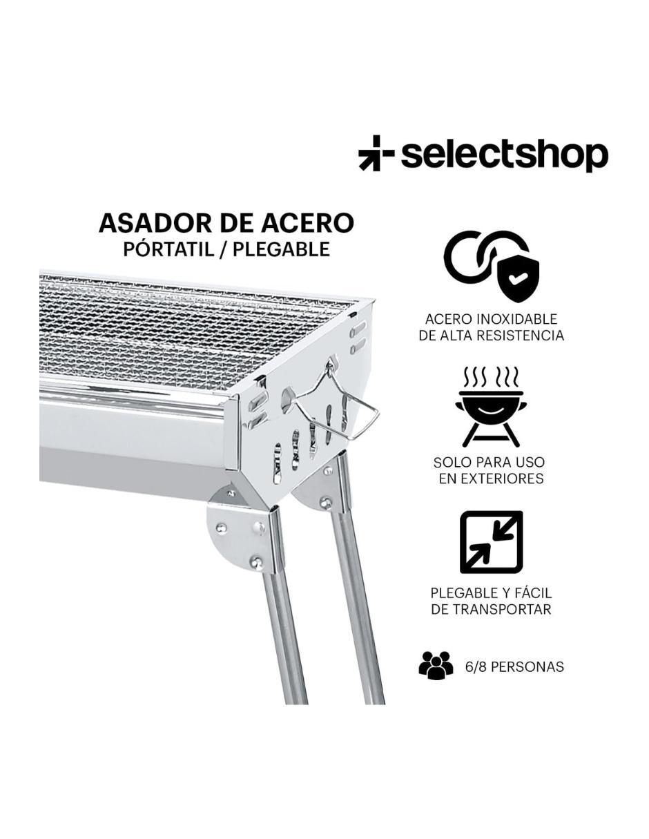 Asador de carbón de acero inoxidable 4