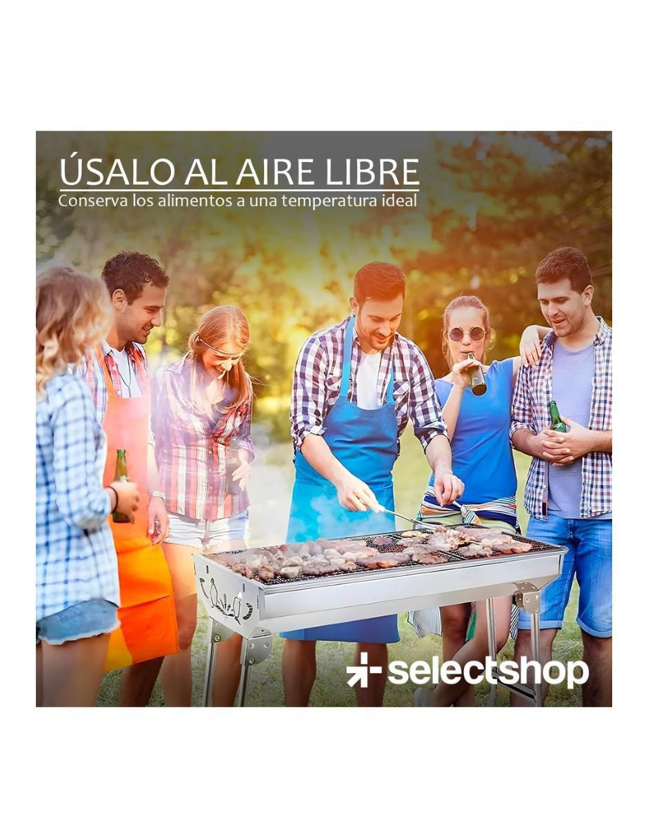 Asador de carbón de acero inoxidable 5