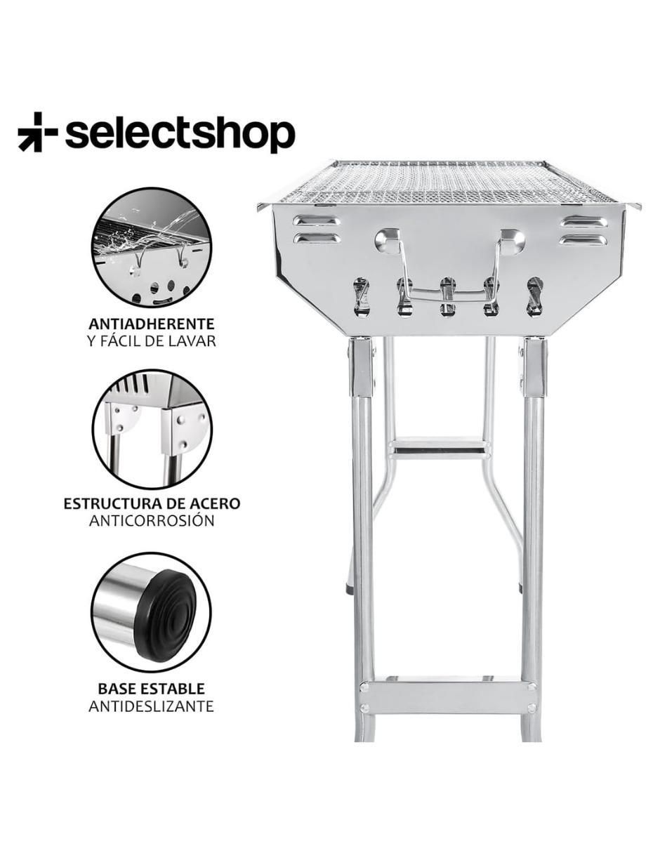 Asador de carbón de acero inoxidable 8