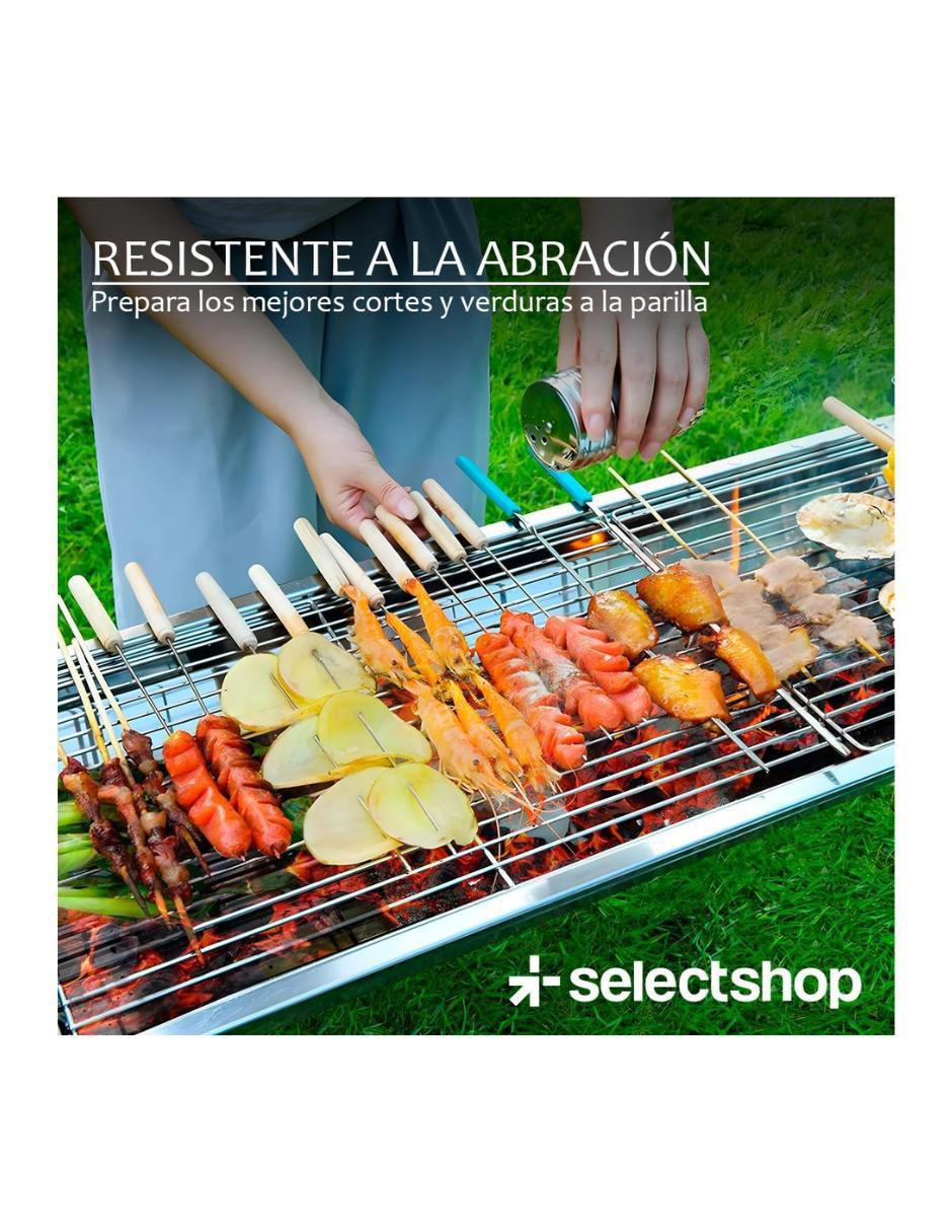 Asador de carbón de acero inoxidable 9