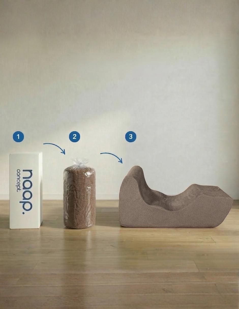Sillón tela smooth, en caja naap concept "de" espuma de poliuretano