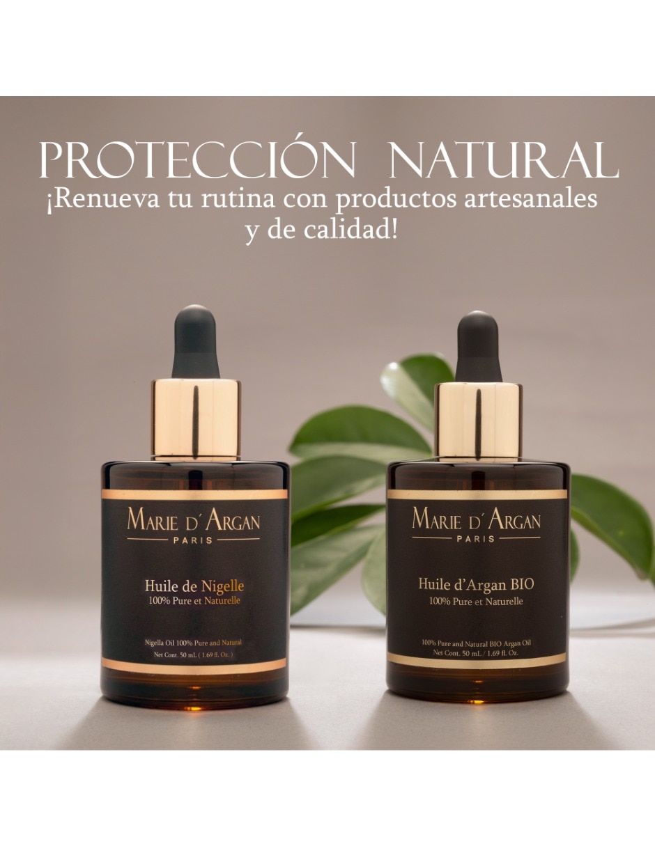 Set de sérum de cabello y rostro Huile de Nigelle Huile d'Argan bio todo tipo de piel 4