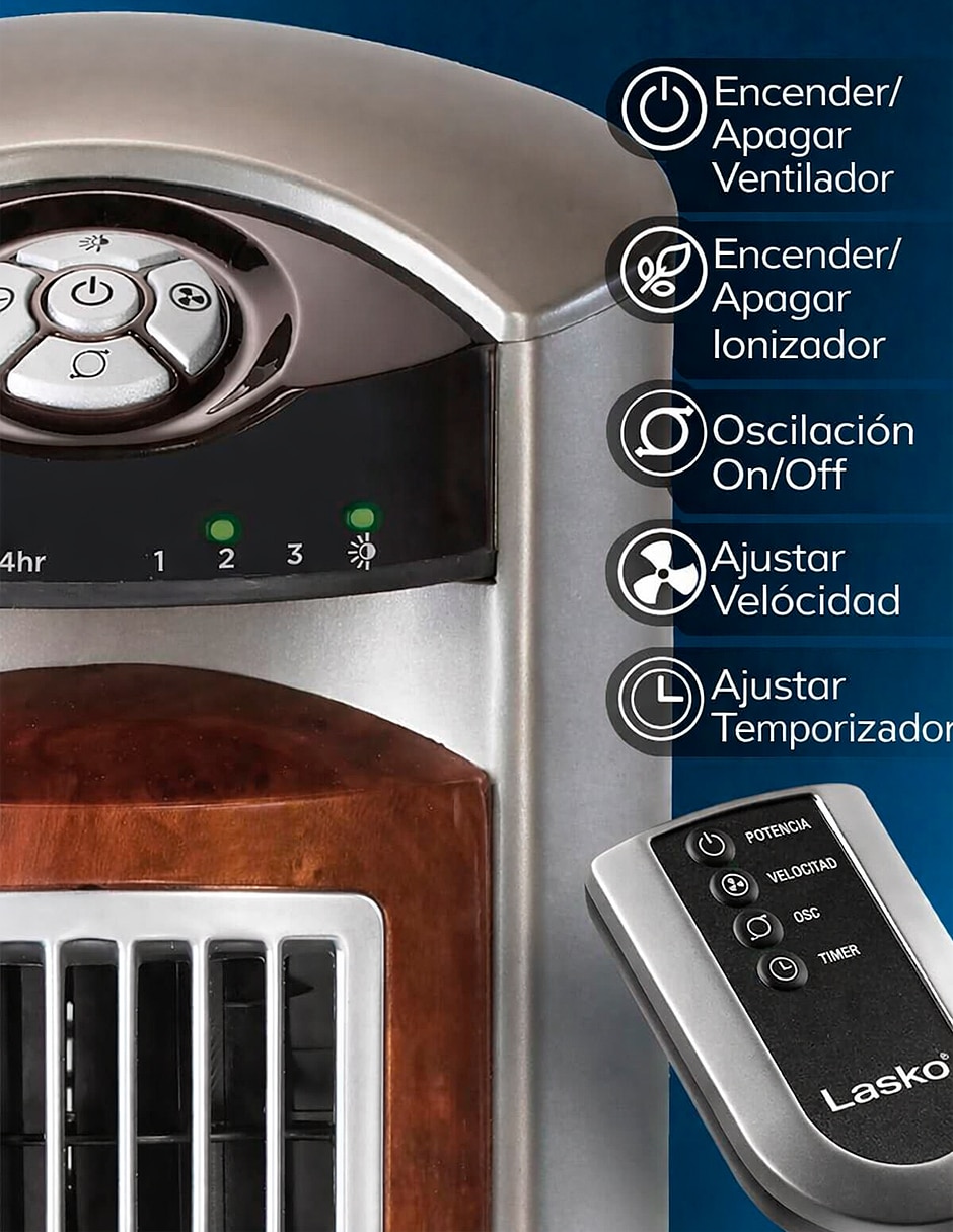 Ventilador de torre Lasko con control remoto 3 velocidades